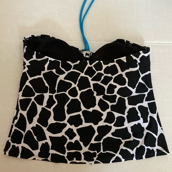 Sun Casual Black White Giraffe Stone Tankini Sz 12 - Picture 9 of 16